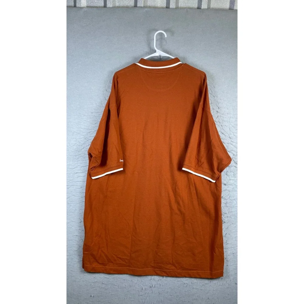 Crable Sportswear Polo Shirt Men XXL Orange Excellent Texas Longhorns NCAA Pique
